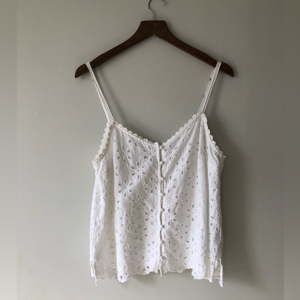 Abercrombie Eyelet Cami- size Lrg